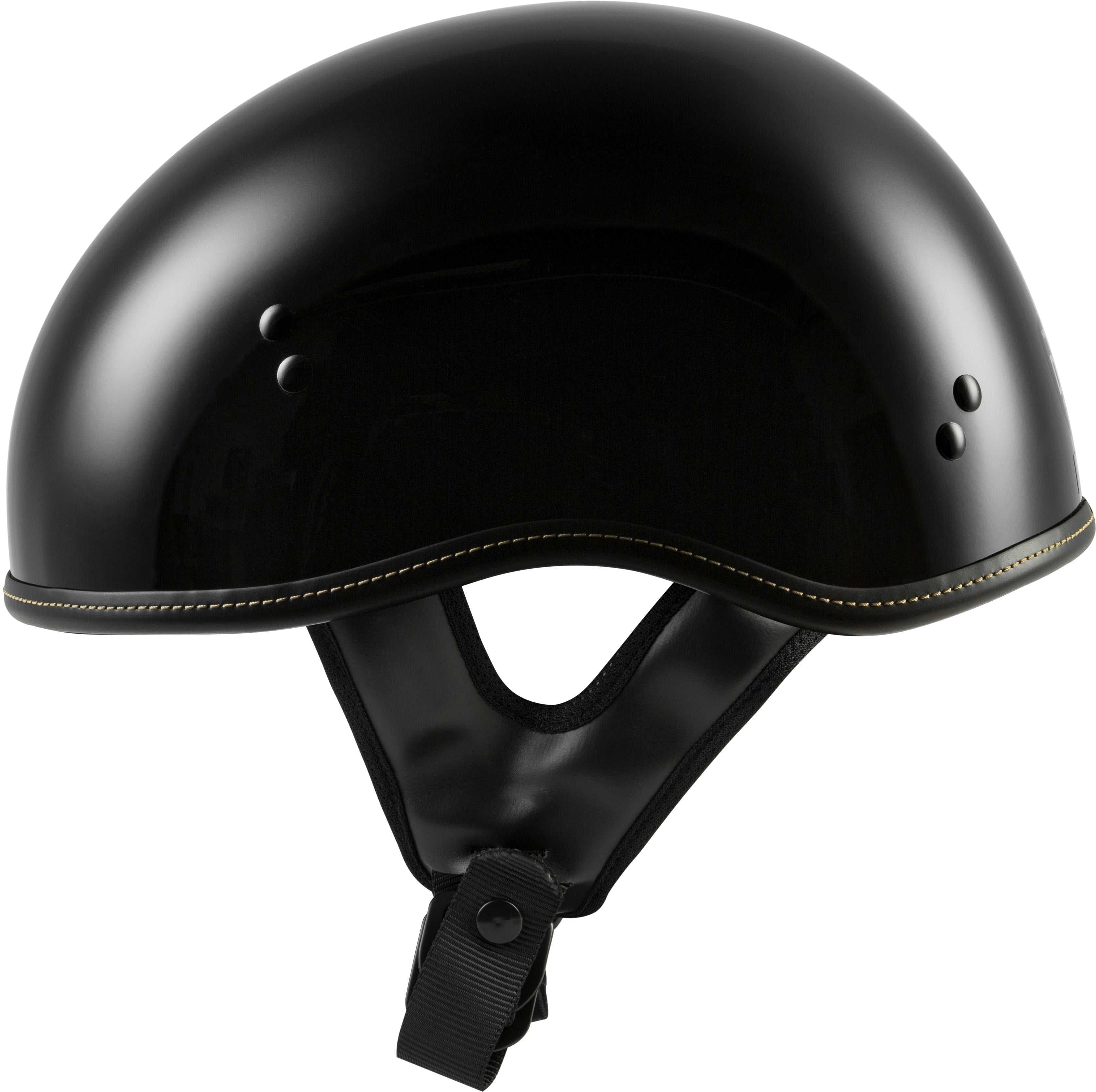 HIGHWAY 21, .357 Solid Half Helmet Gloss Black 2x