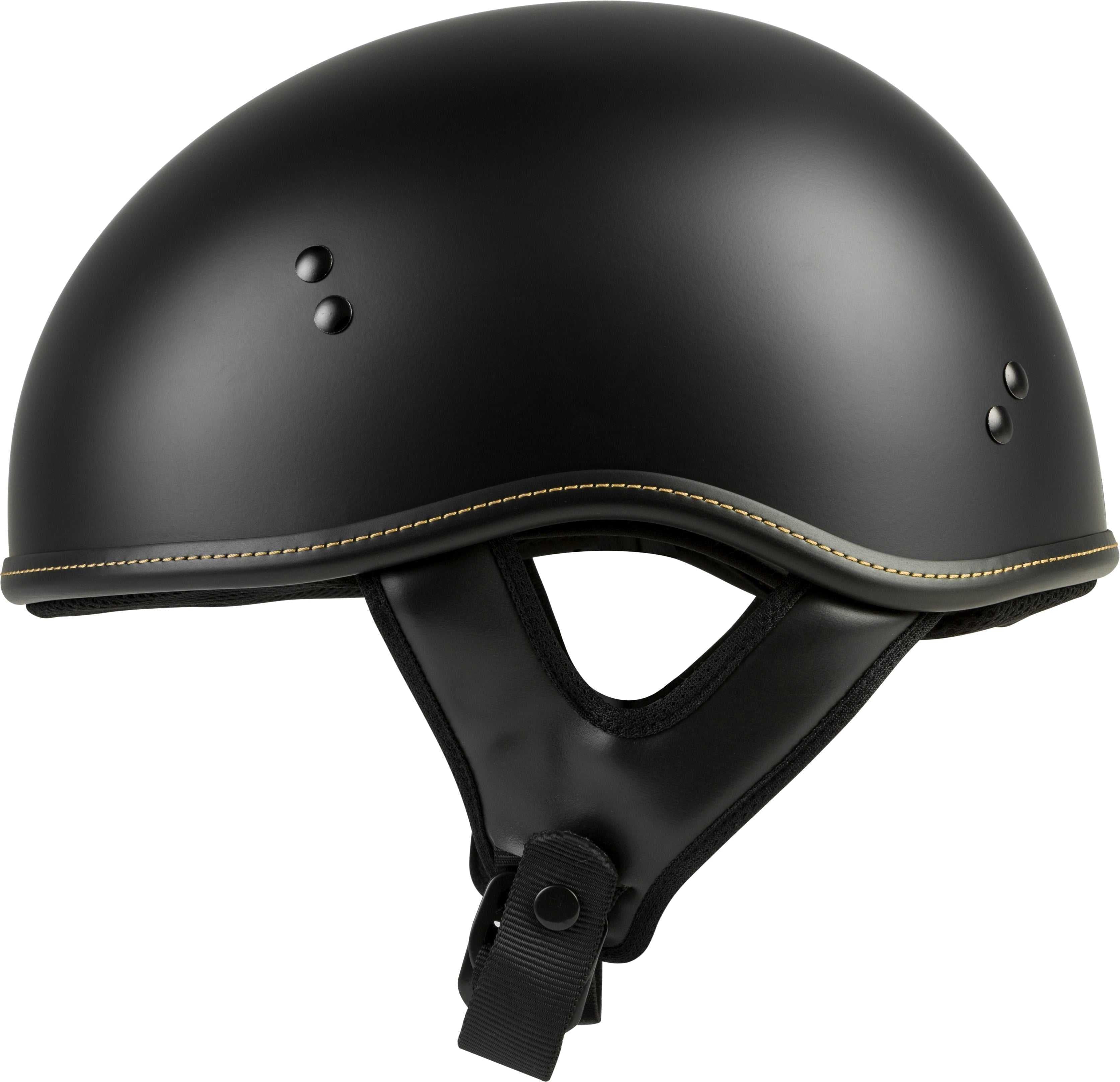 HIGHWAY 21, .357 Solid Half Helmet Matte Black Md