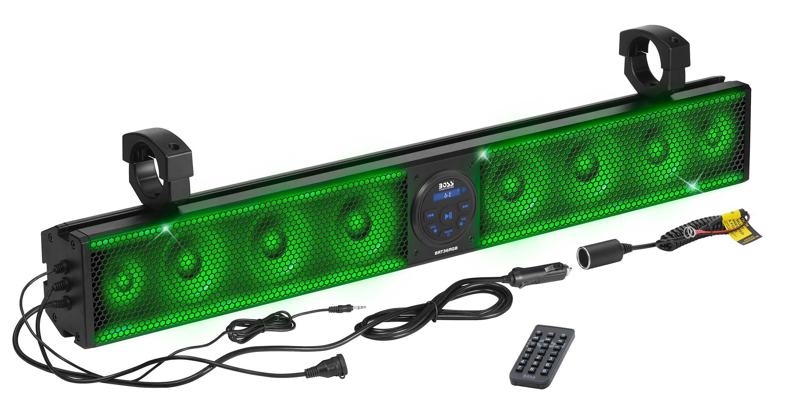 BOSS AUDIO, 36" Riot Sound Bar With Rgb 8 Speakers Fits 1.5 2.0" Bars